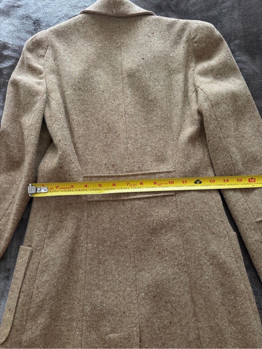 Women’s tan coat wool/lambswool - Picture 9 of 9